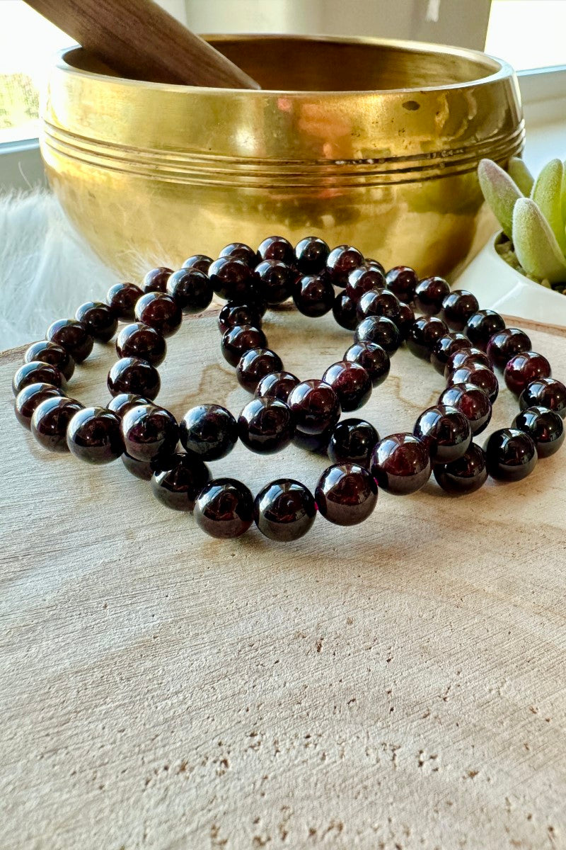 Garnet Crystal Bracelet- 6mm 8mm