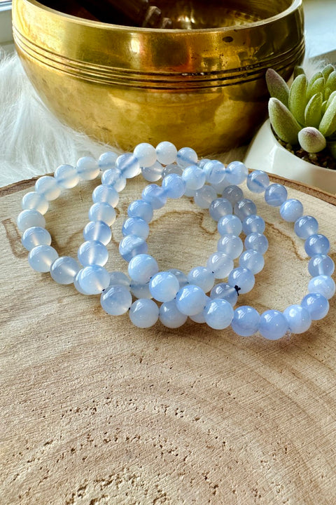 Blue chalcedony Multi-layer Bracelet Fashion Ladies factory Flower Bracelet (blue)