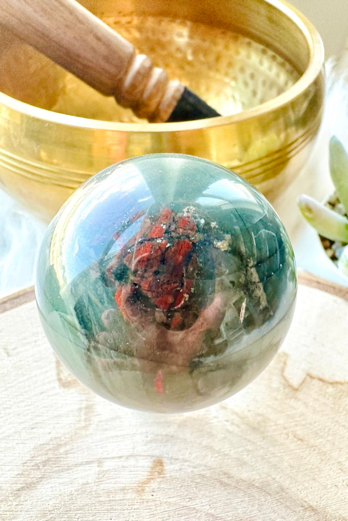 African Bloodstone Sphere 002