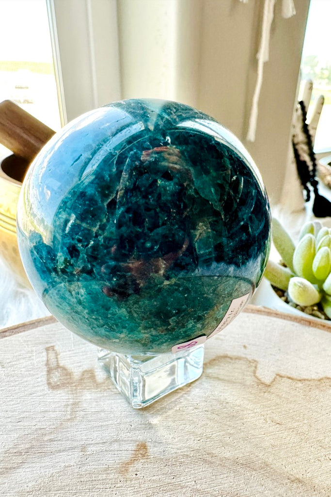 Blue Apatite Sphere 002