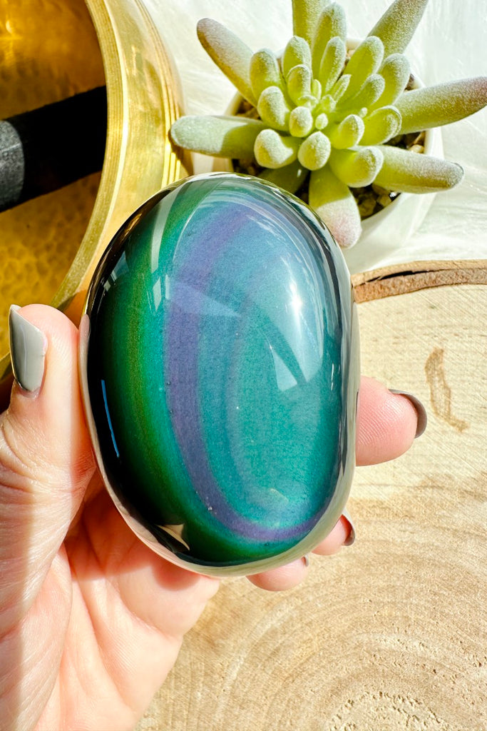 Rainbow Obsidian Palm (E)