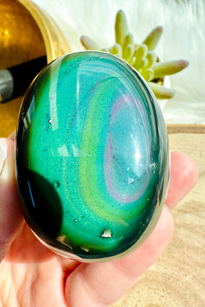 Rainbow Obsidian Palm (E)