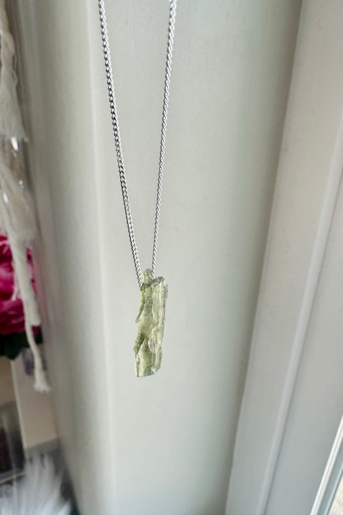 Moldavite Necklace (with naturally formed hole) - 002