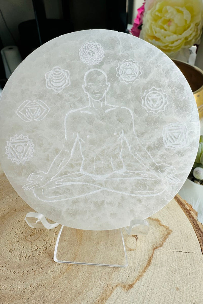 Selenite Chakra Plate