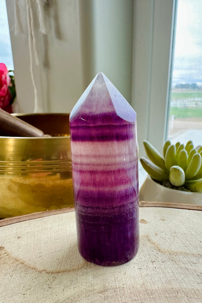 Purple Fluorite Tower 001