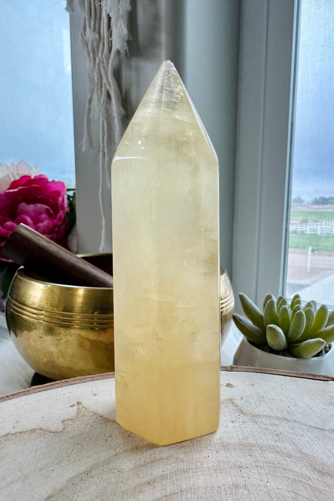 Honey Calcite Tower