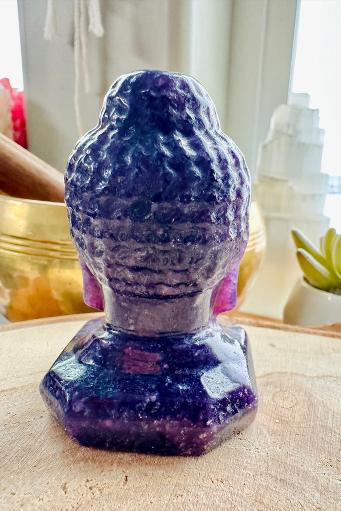 Lepidolite Buddha Head