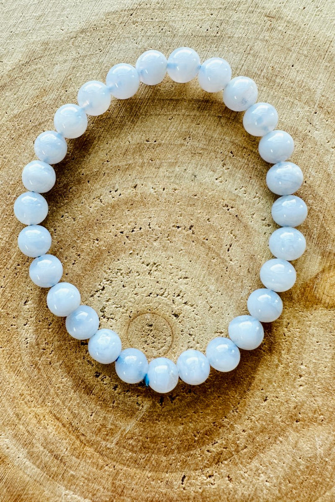 Blue Lace Agate Bracelet - 7mm