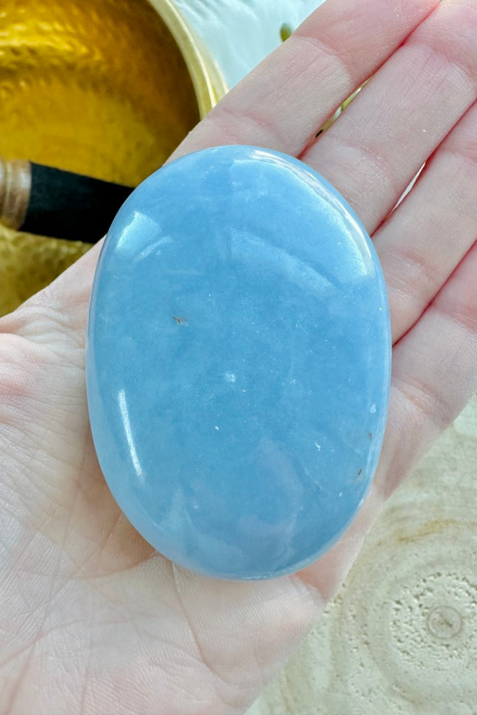 Angelite Palm Stone 00