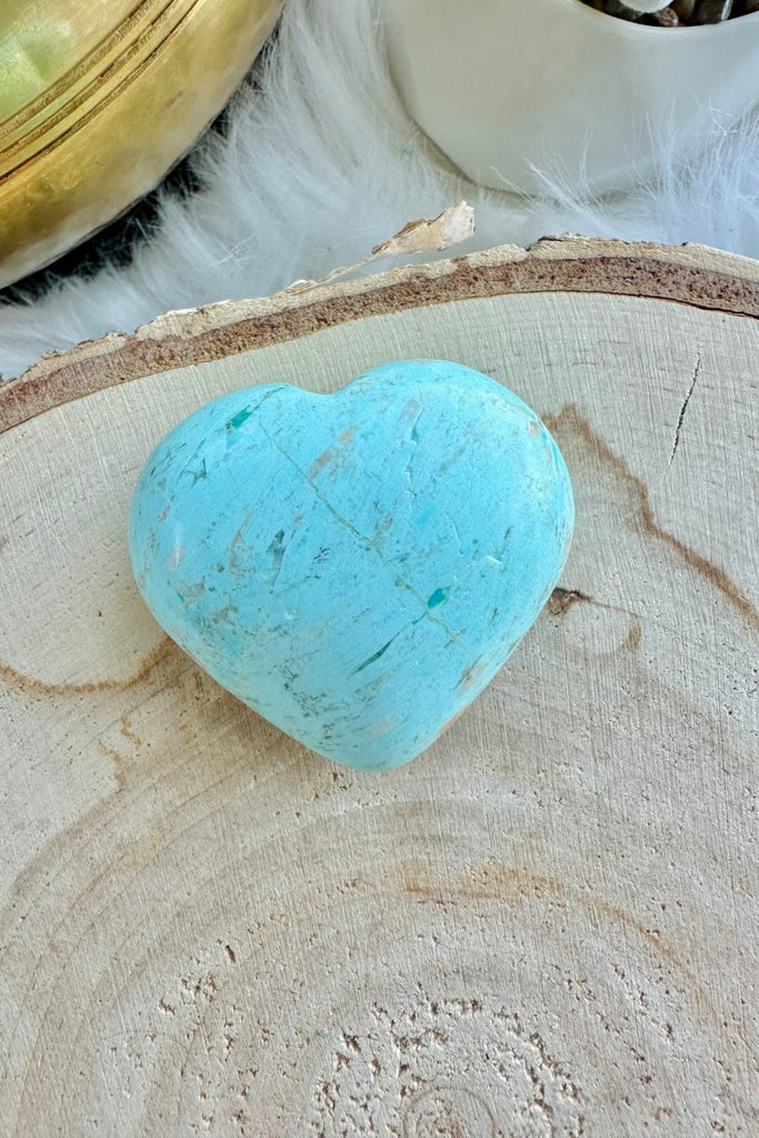 Peruvian Turquoise (Chrysocolla) Heart