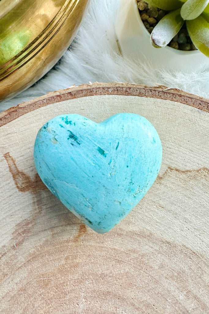 Peruvian Turquoise (Chrysocolla) Heart 002