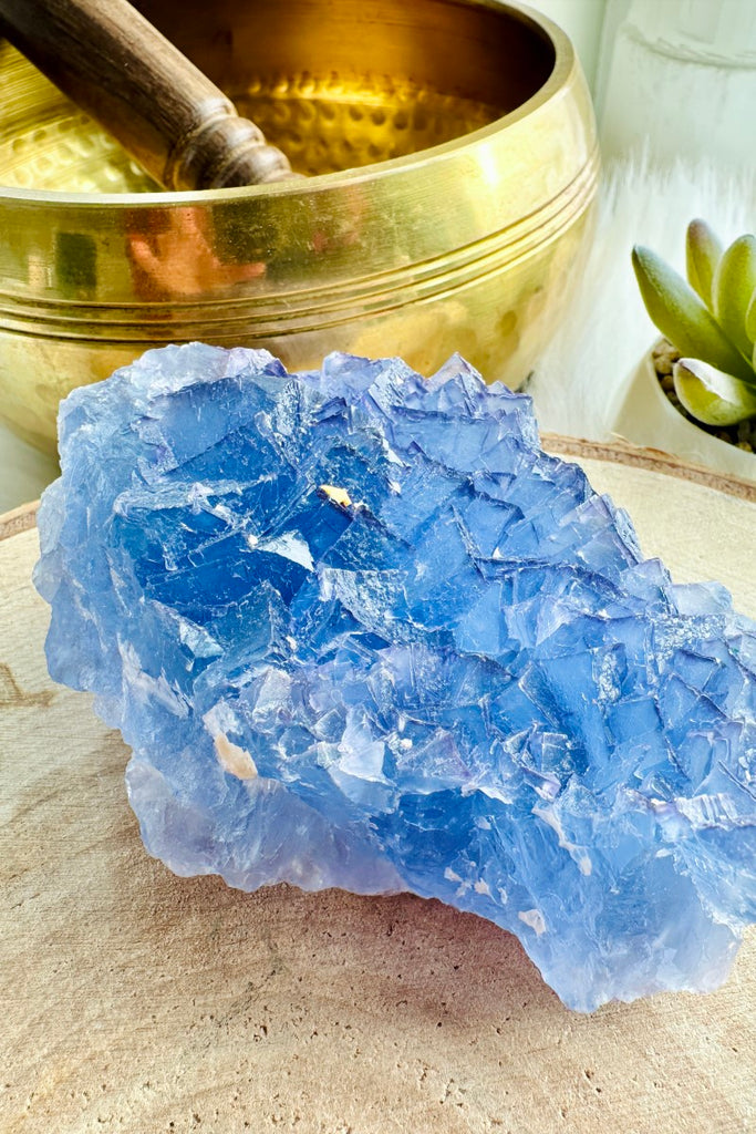 Blue Fluorite Cluster from Mongolia