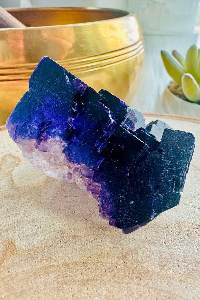 Raw Purple Fluorite Cluster 002