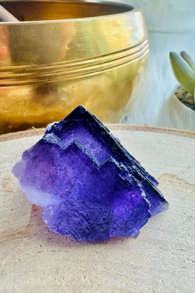 Raw Purple Fluorite Cluster 003