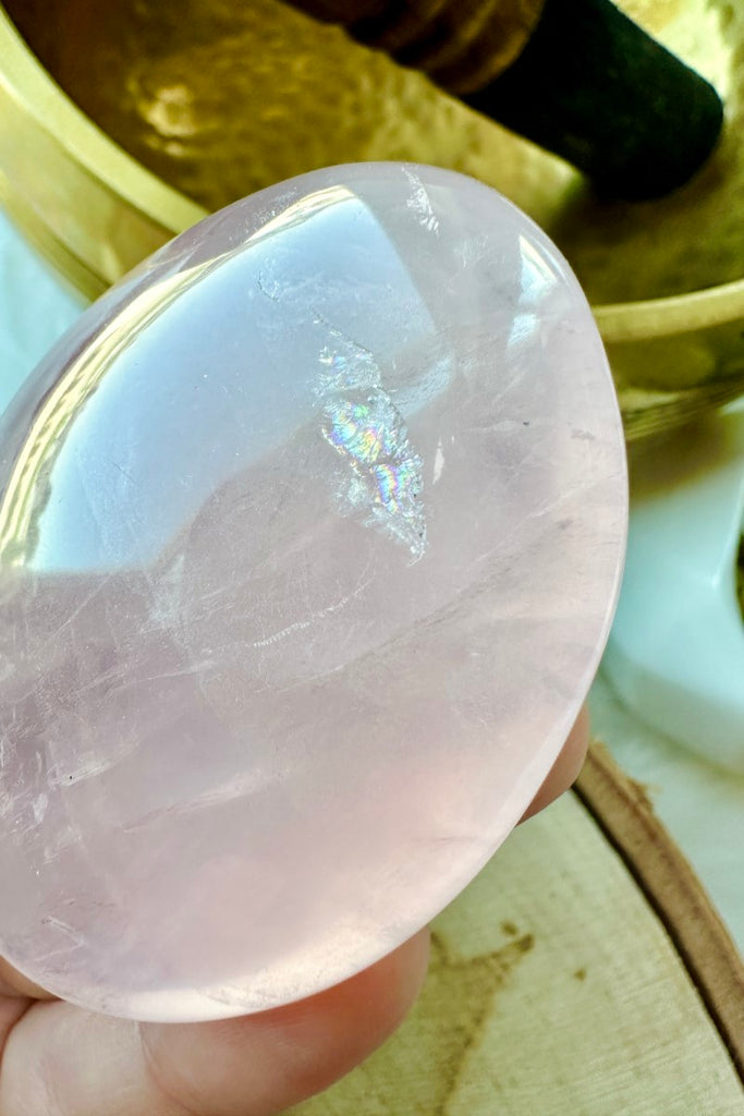 Rose Quartz Palm Stone