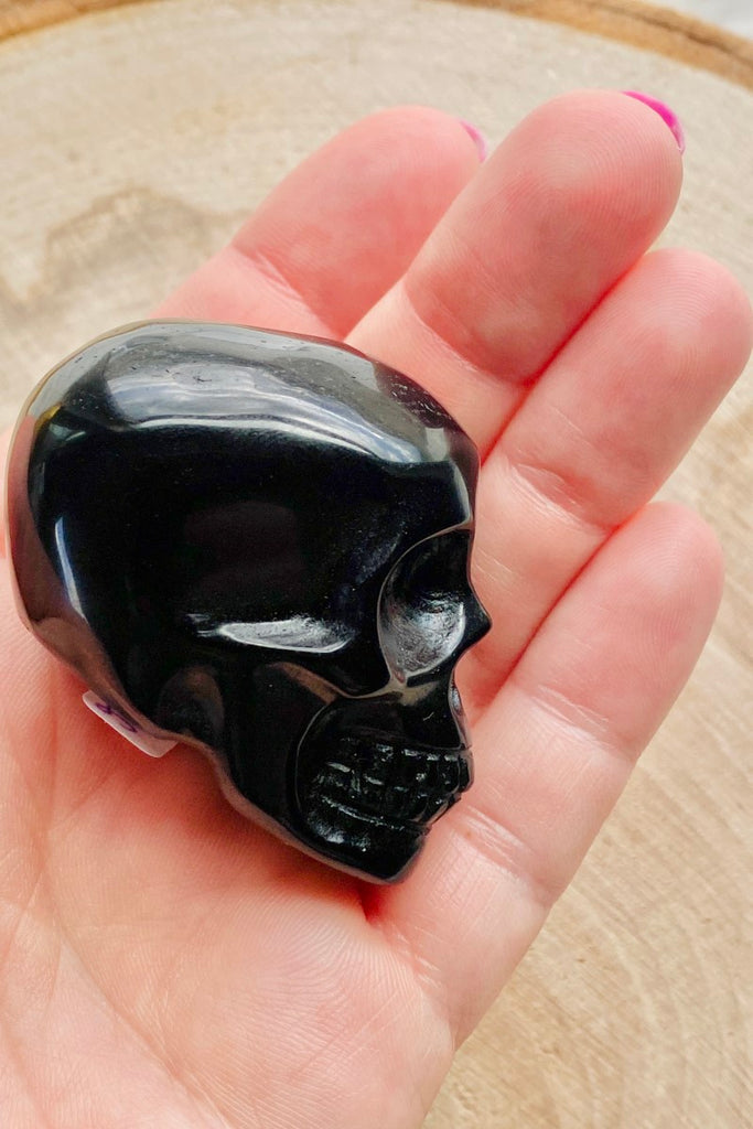 Black Obsidian Skull