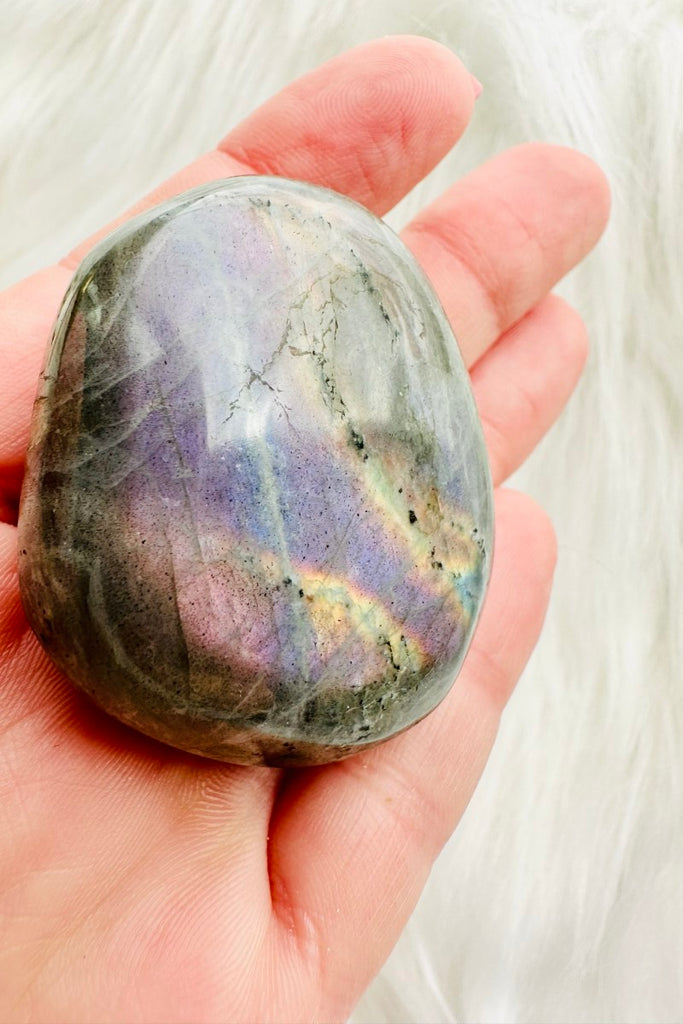 Labradorite Palm Stone - 001