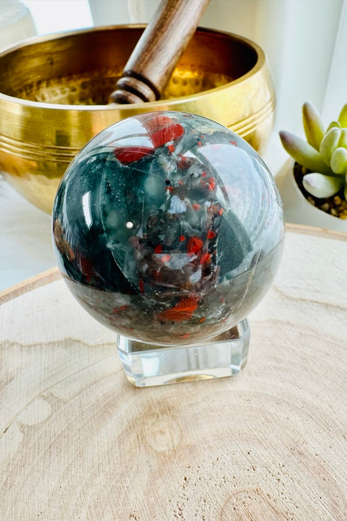 African Bloodstone Sphere 001