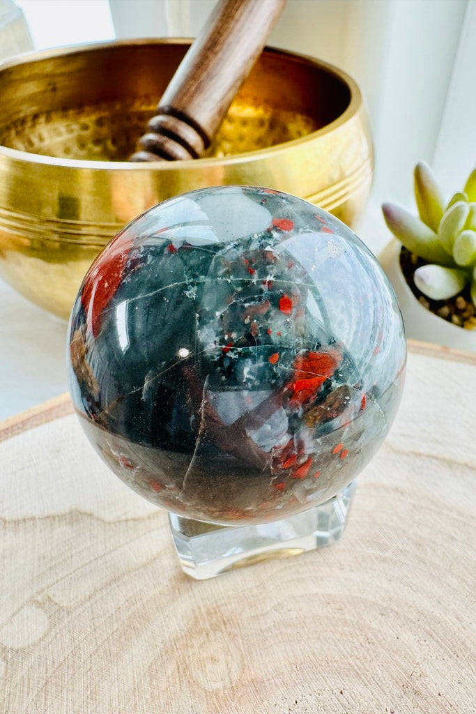 African Bloodstone Sphere 001