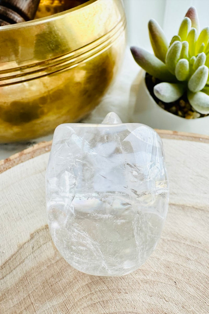 Clear Quartz Skull with Rainbows