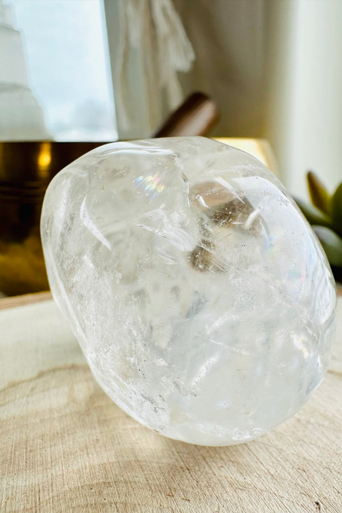 Clear Quartz Skull with Rainbows