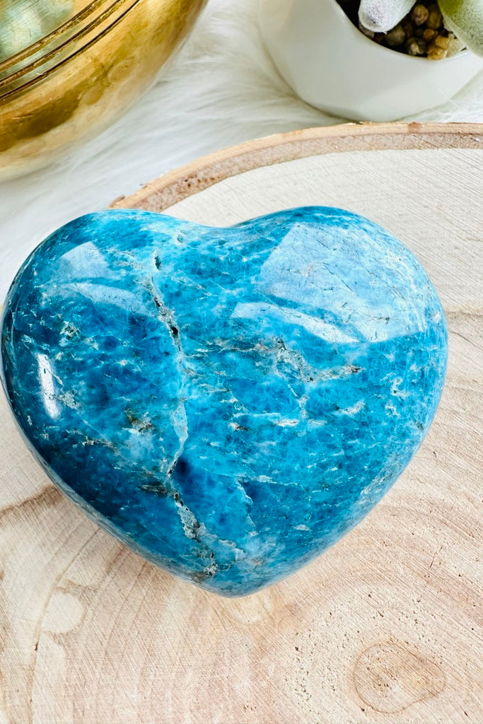 Blue Apatite Puffy Heart