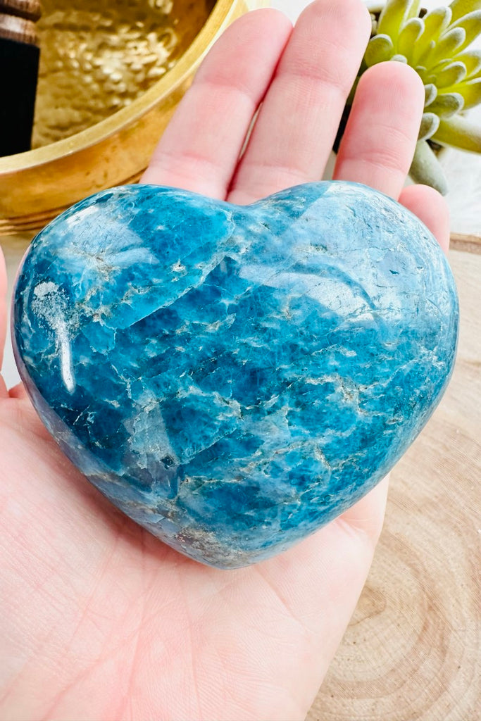 Blue Apatite Puffy Heart