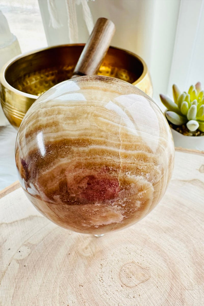 Chocolate Calcite Sphere