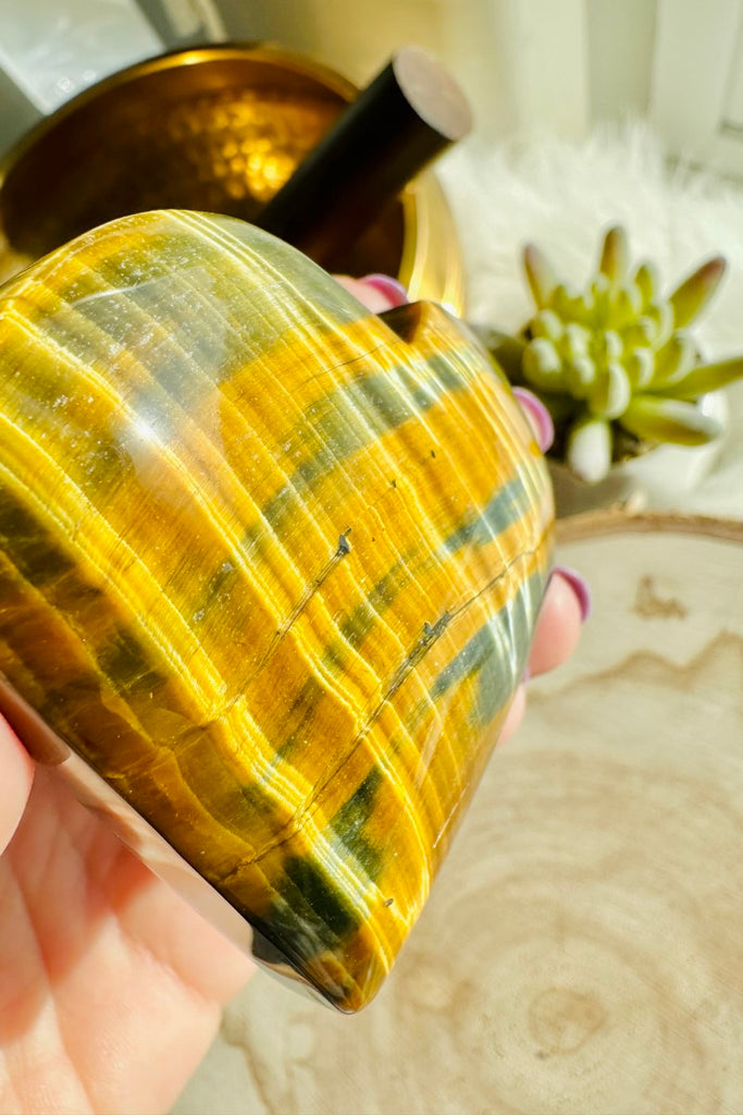 Blue Tiger Eye Heart - Large