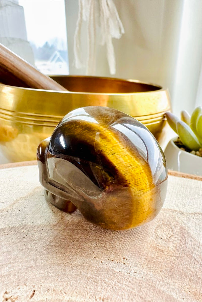 Tiger Eye Skull