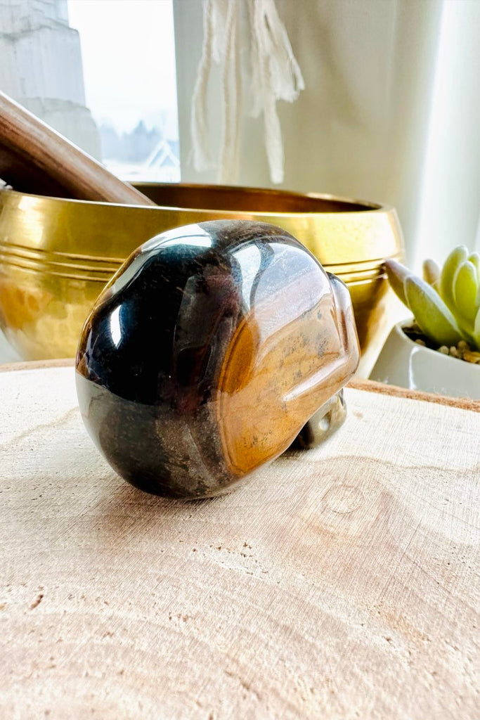 Tiger Eye Skull