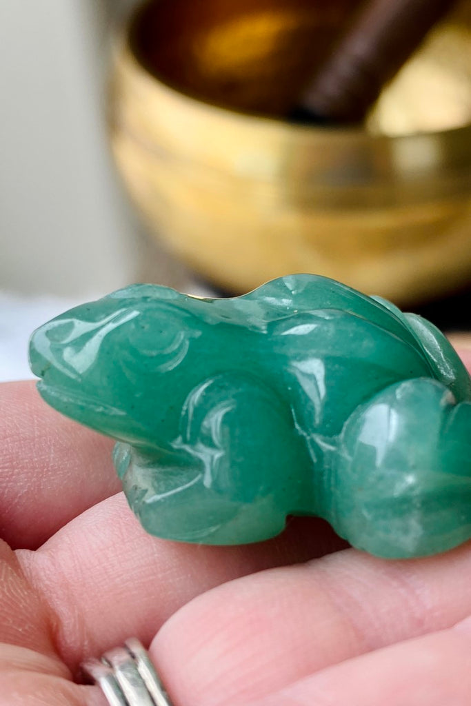 Green Aventurine Frog