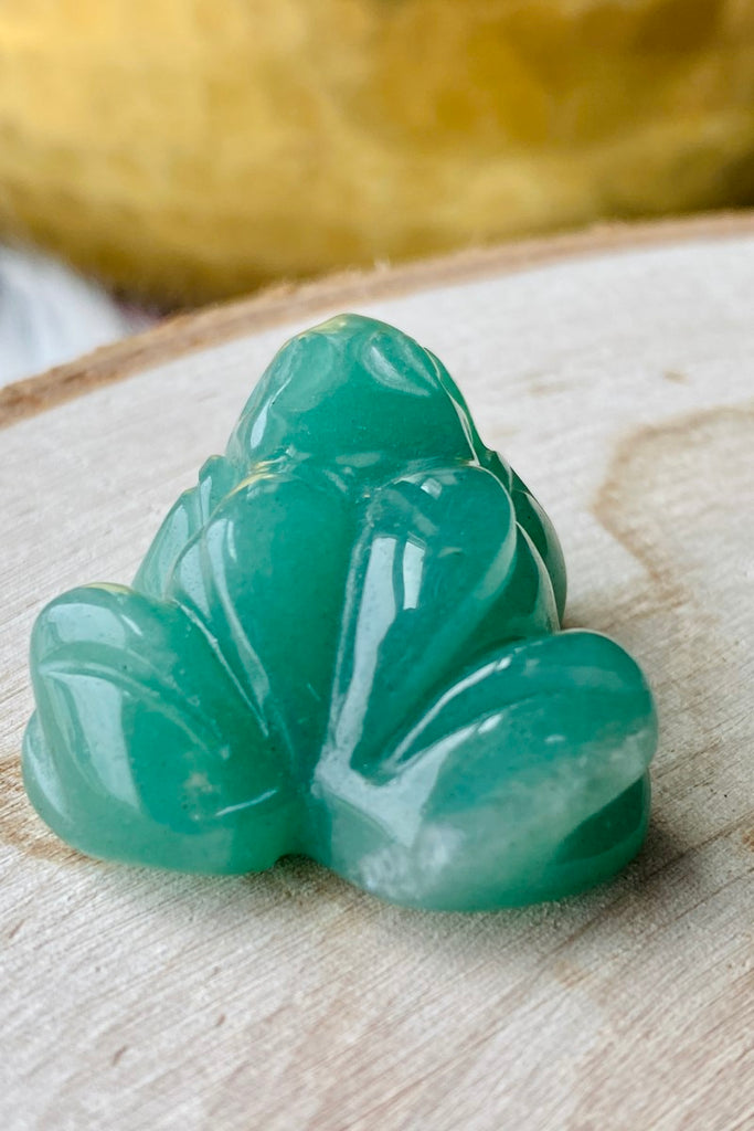 Green Aventurine Frog