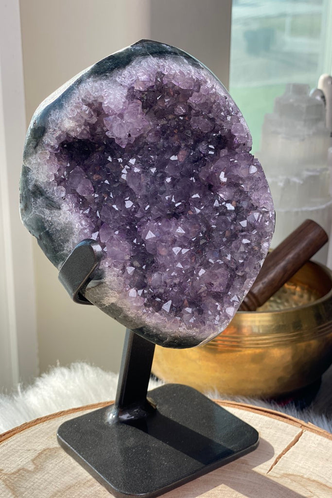 Amethyst on Custom Made Stand