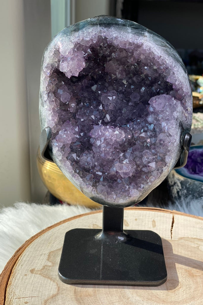 Amethyst on Custom Made Stand