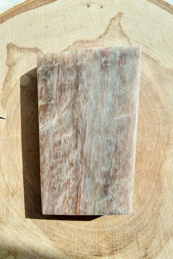 Moonstone with Sunstone (Belomorite) Freeform Slab