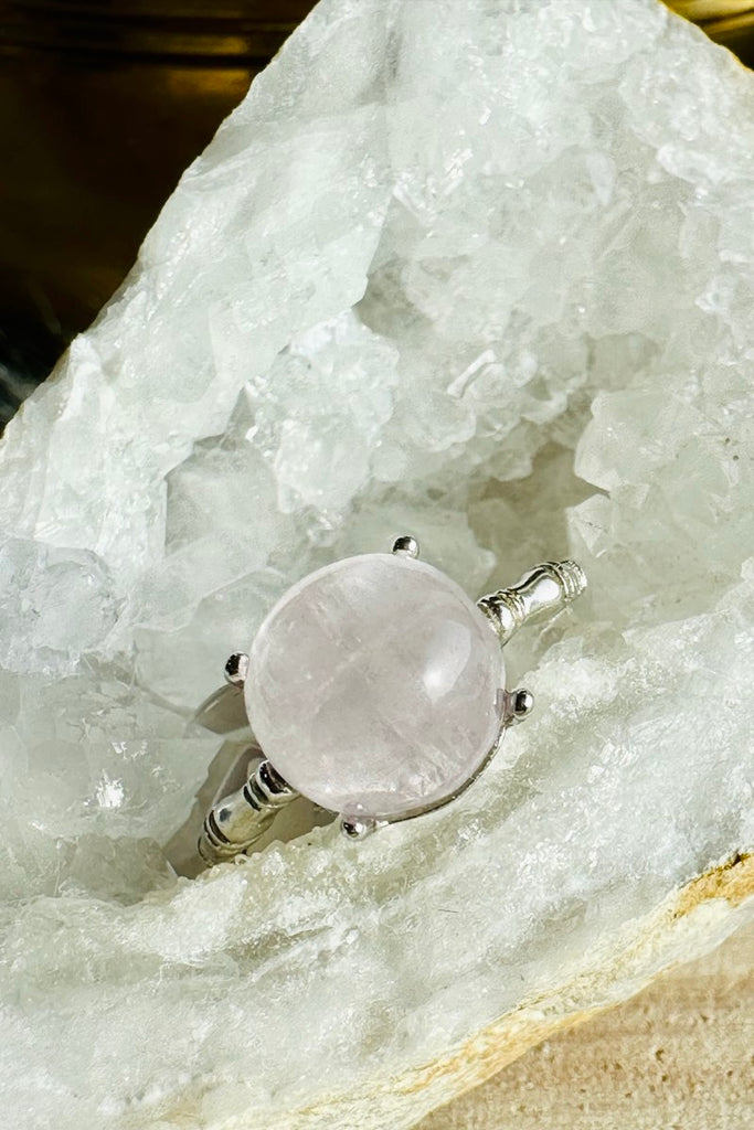 Kunzite 925 Silver Adjustable Ring