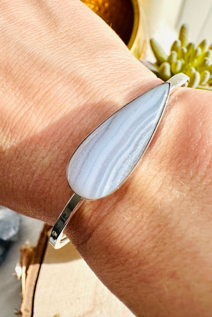 Blue Lace Agate Cuff  002