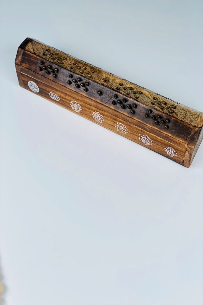 Wood Coffin Incense Box Burner
